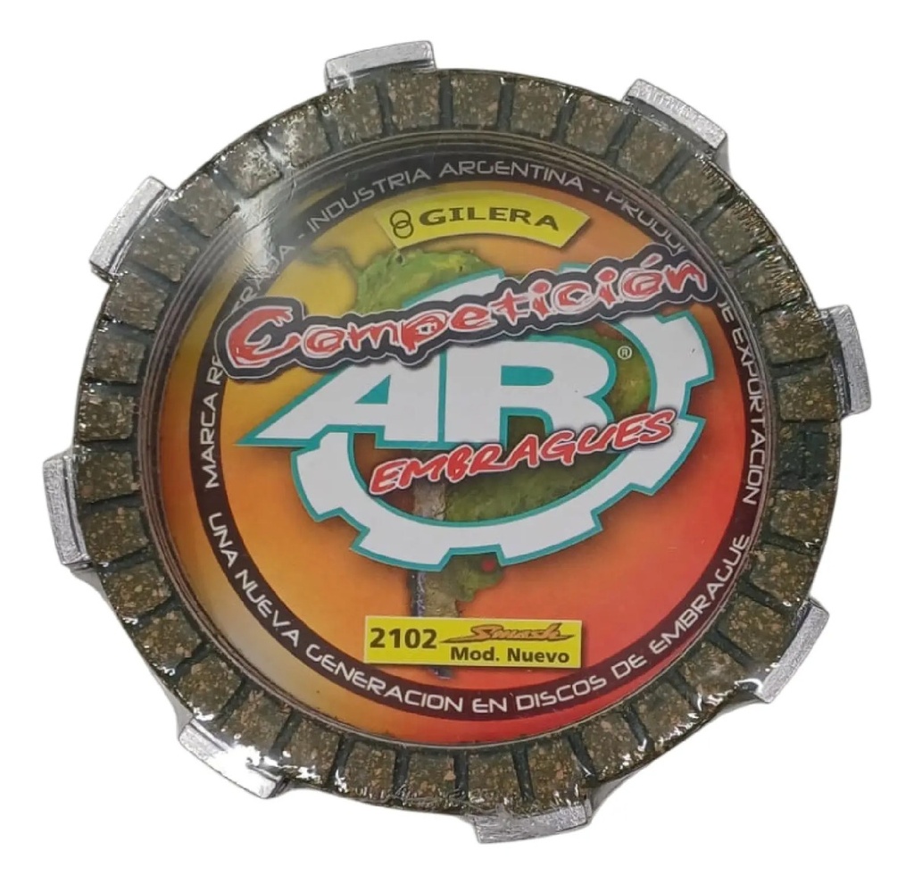 [2102] Discos de Embrague AR Competicion de Aluminio Gilera Smash 110 Honda New Wave 110