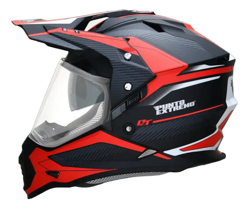 [CAS-2182] Casco Moto Cross Mx632 Dakar Visor Punto Extremo Rpm