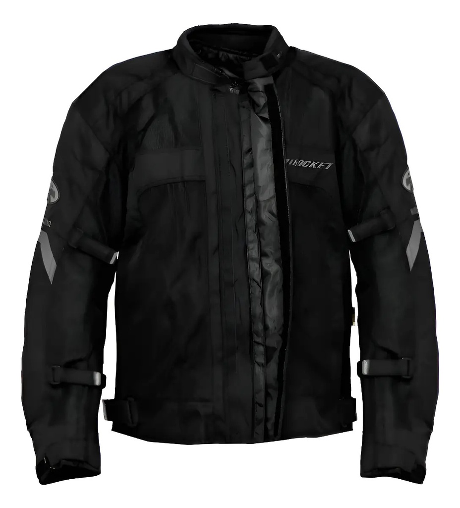 [J-30515000-L] Campera Moto Joe Rocket Explore Protecciones Rpm Negro Liso L