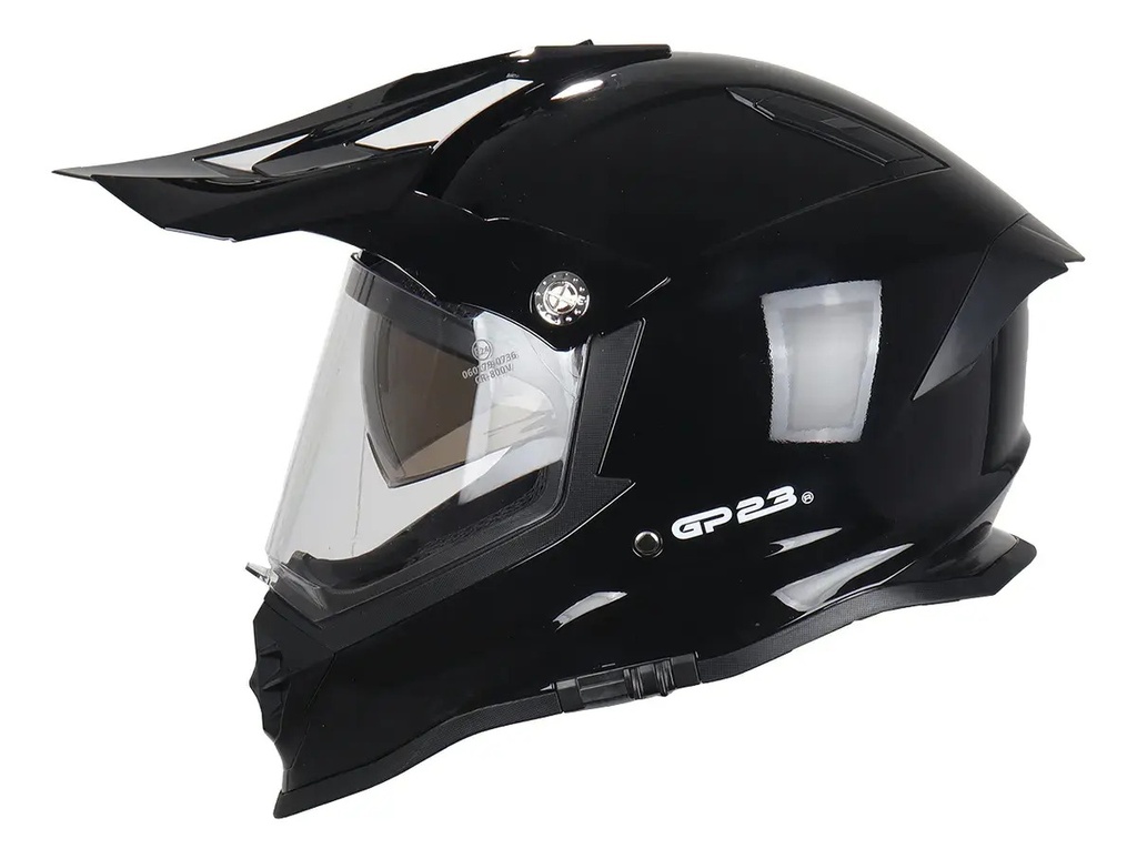 [CAS-2069] Casco Enduro Motocross Gp23 Doble Visor Negro Rpm