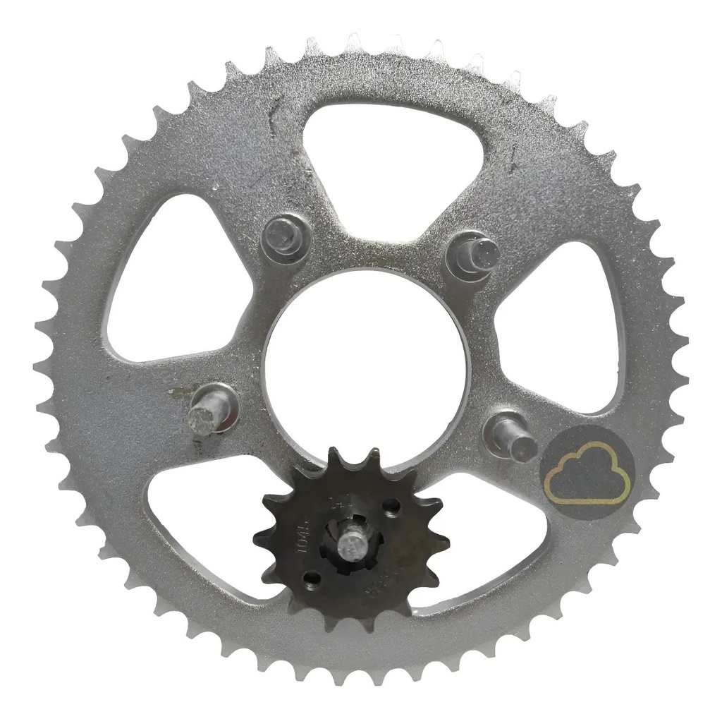 [1355/00260-138] Kit Corona Y Piñón Xlr 125 Z50 Z14 Rpm Plateado