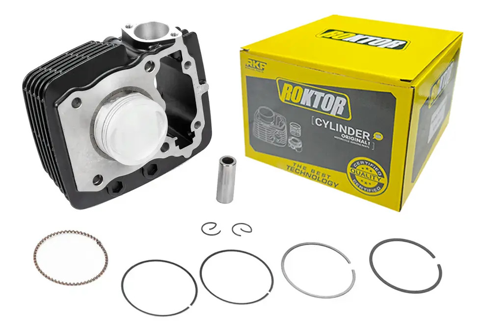 [ROKTOR.CIL.15] Kit Cilindro Completo Negro Moto Honda Glh 150 Gaucha Roktor