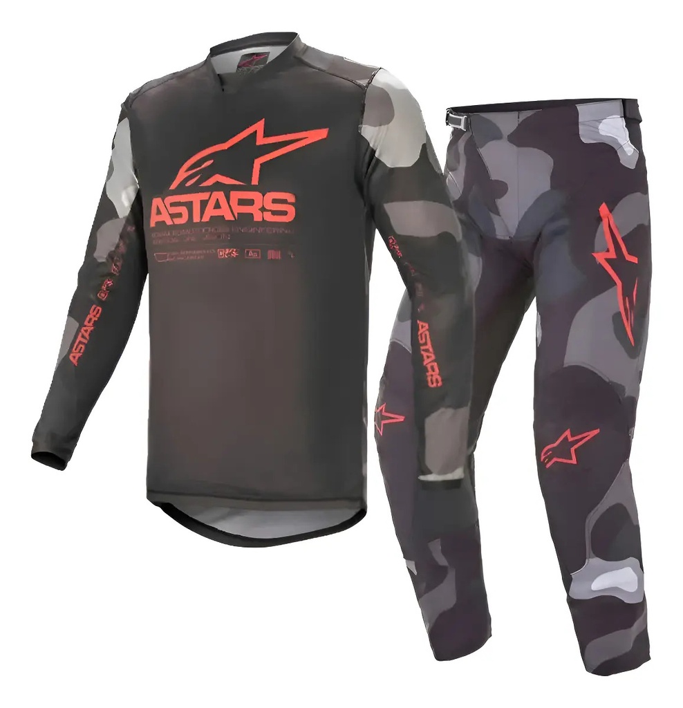 [C72122132 9133] Conjunto Equipo Motocross Alpinestars Racer Tactical 32 Rpm 32 Rojo/gris