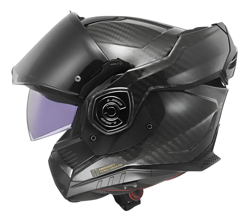 [LS2569017098.M] Casco Moto Modular Rebatible Ls2 Advant Doble Visor Rpm Negro Xc Solid Mate M
