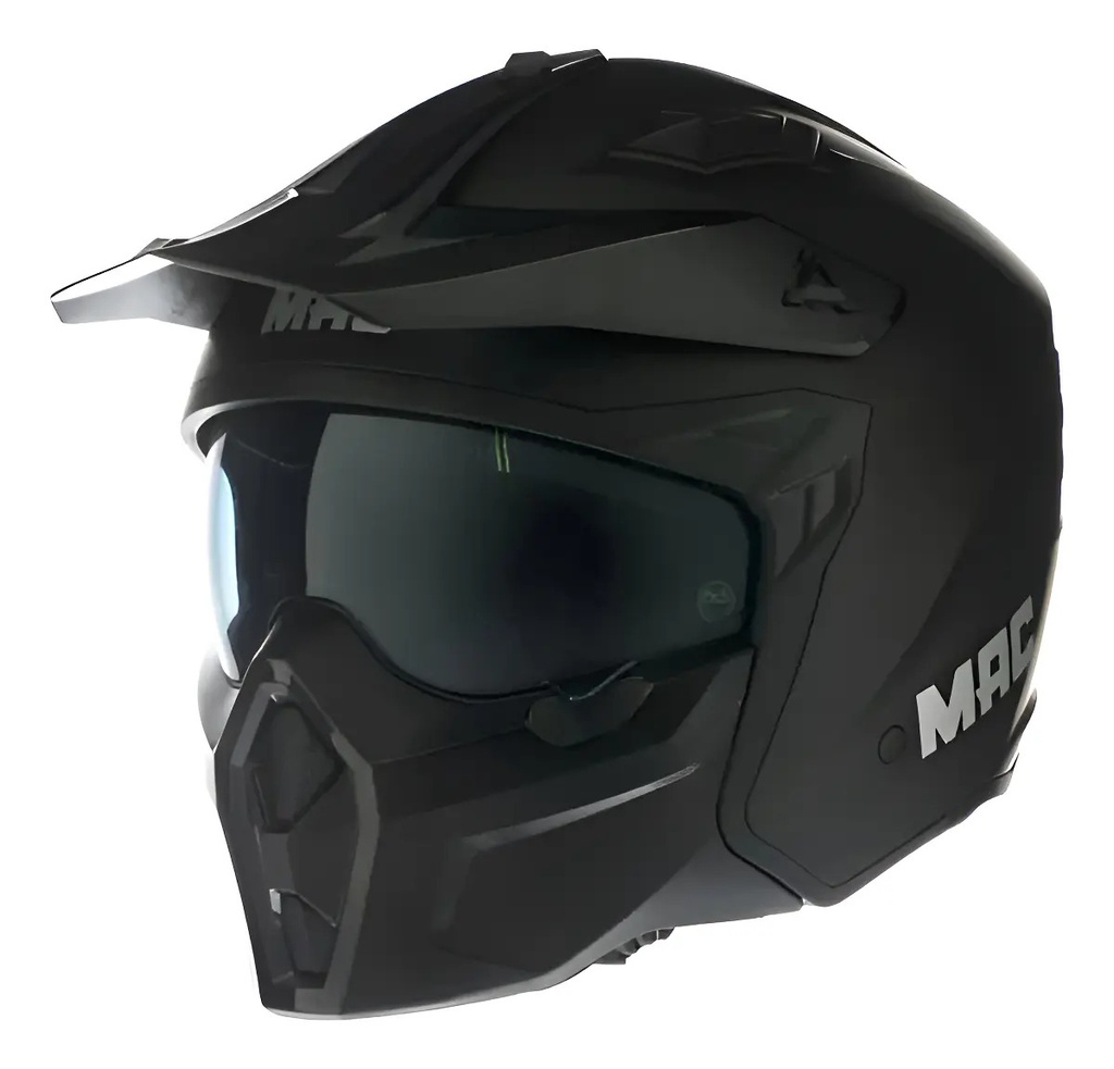 [MAC600011113.S] Casco Moto Integral Mac Of001 Edge Rpm Negro Solid Mate S