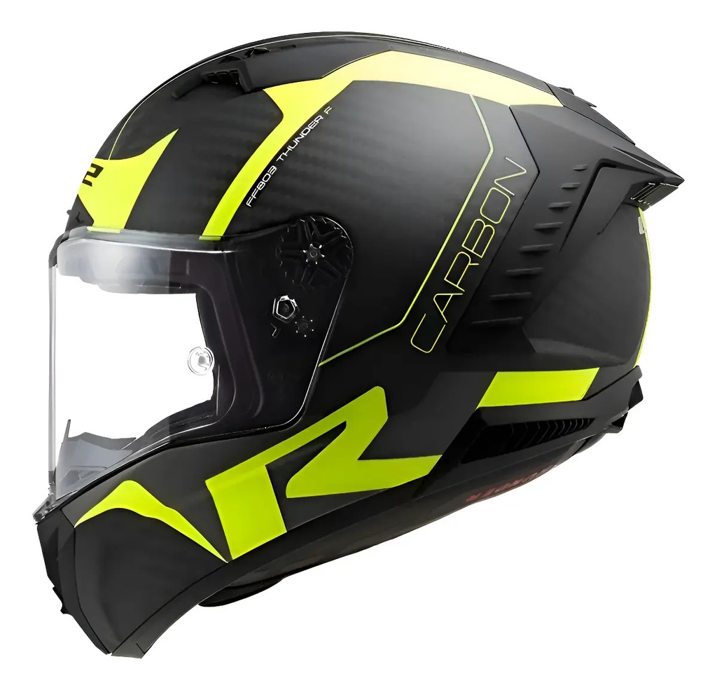 [LS2108058054.L] Casco Moto Integral Ls2 805 Thunder Racing Carbono Mate Negro/amarillo L