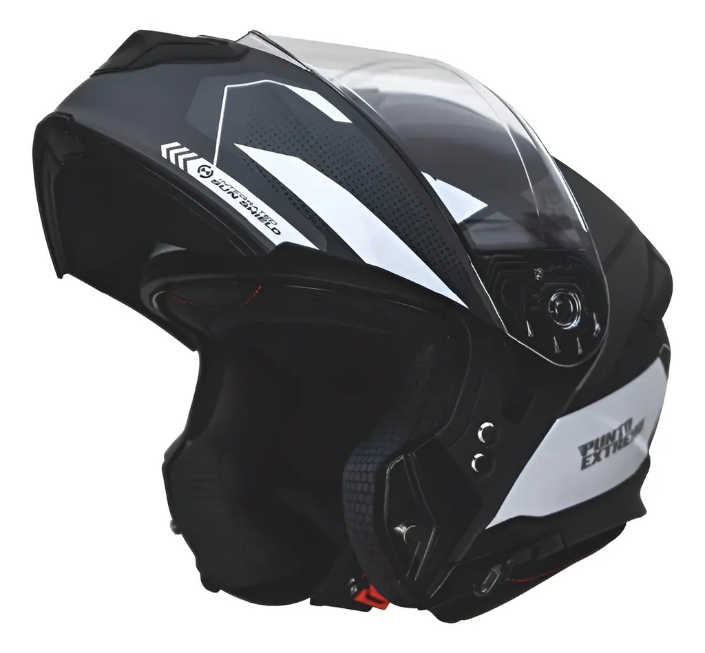 [CAS-2405] Casco Rebatible Punto Extremo Way 935 Blanco Doble Visor Rpm