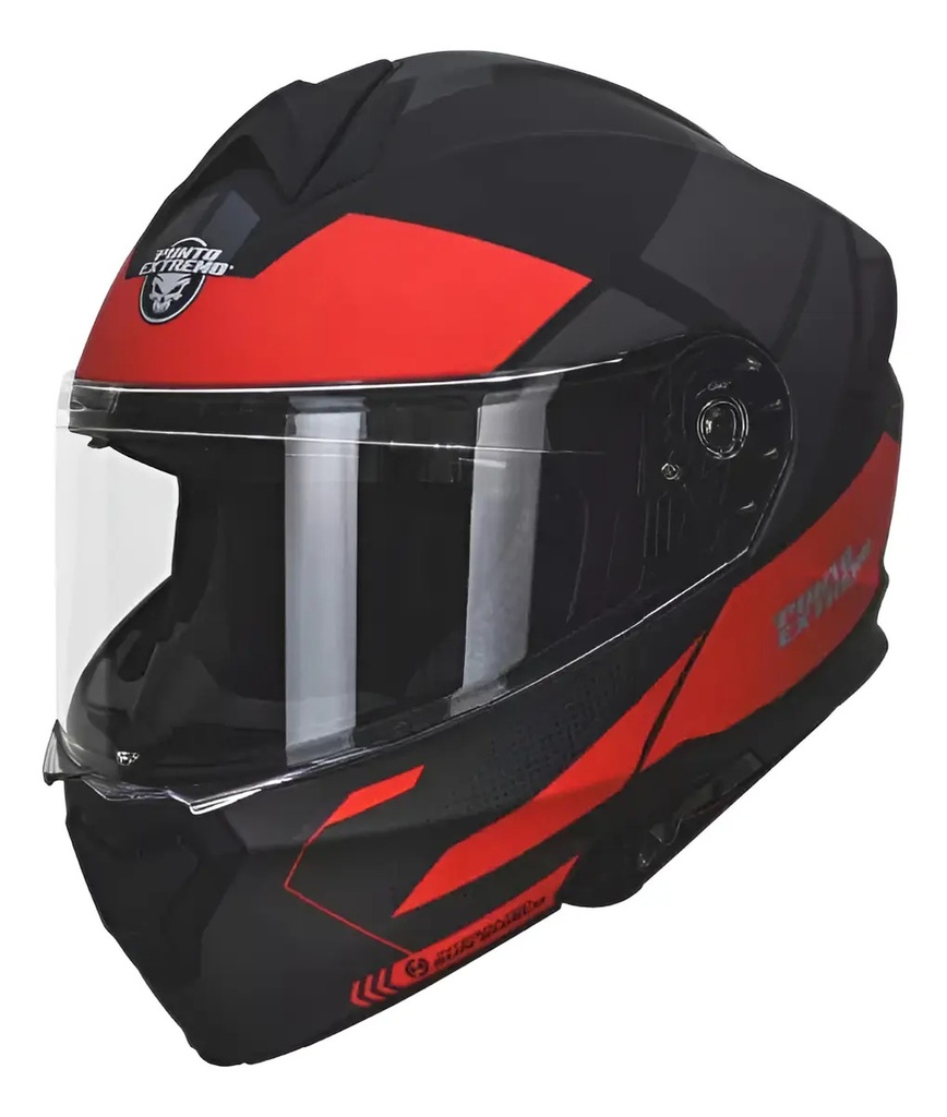 [CAS-2409] Casco Rebatible Punto Extremo Way 935 Rojo Doble Visor Rpm