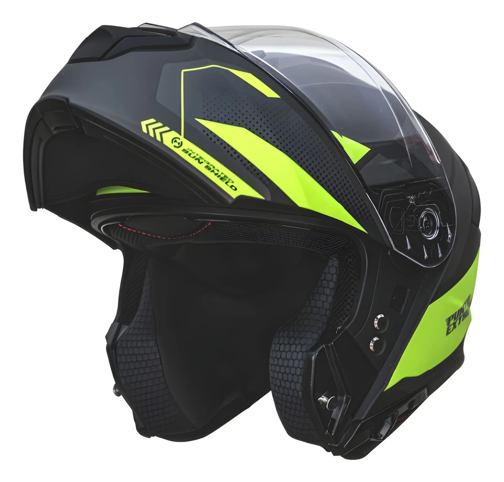 [CAS-2407] Casco Rebatible Punto Extremo Way 935 Fluor Doble Visor Rpm