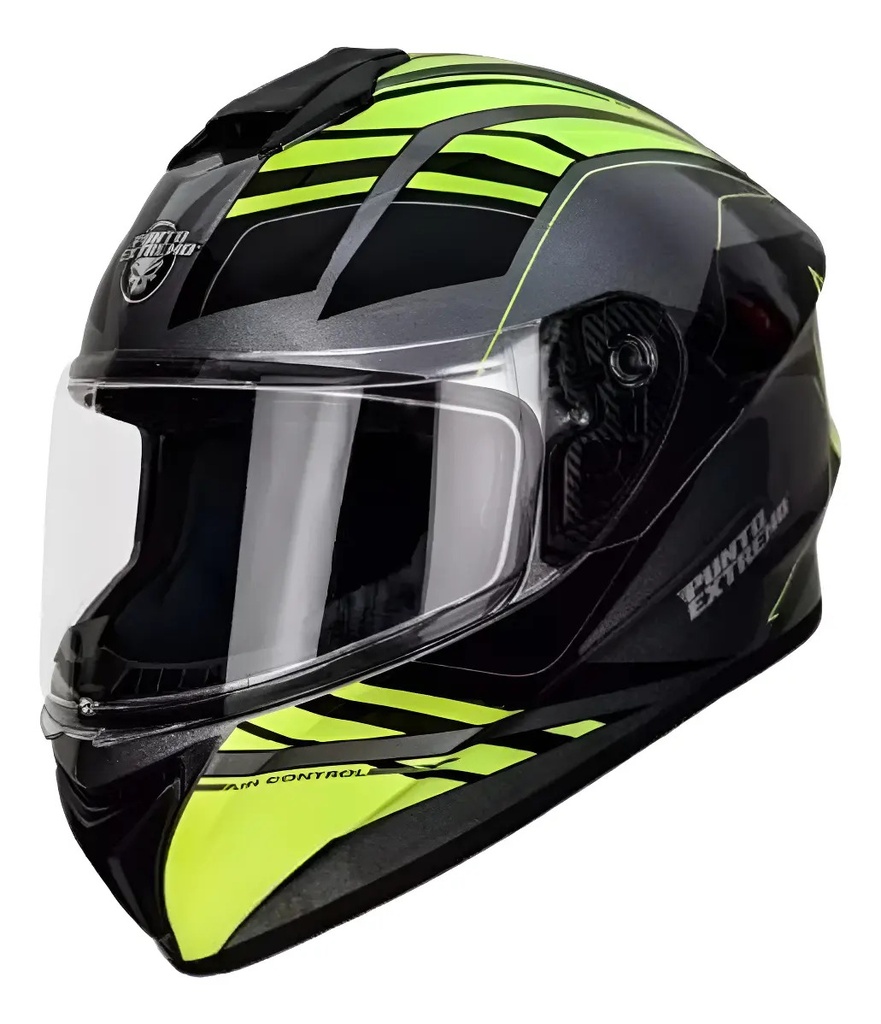 [CAS-2079] Casco Integral Doble Visor Ff 981 Rider Punto Extremo Verde