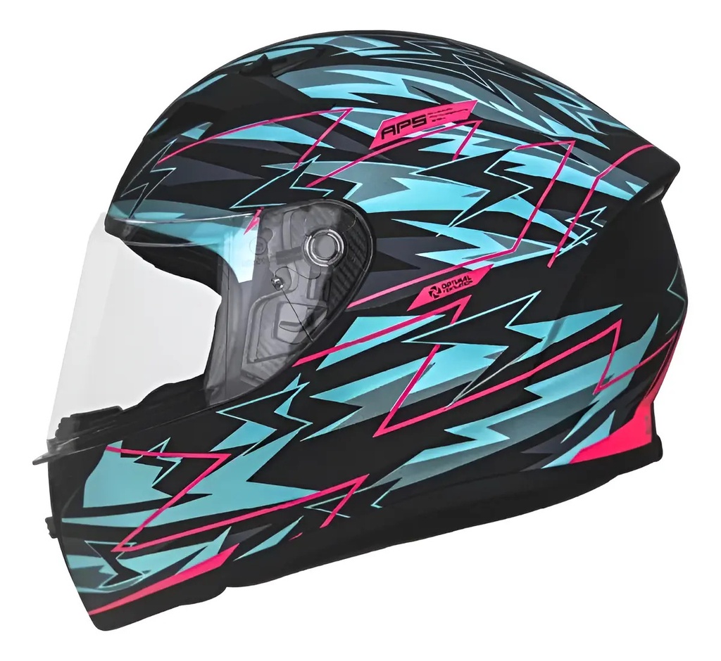 [CAS-2283] Casco Moto Integral Punto Extremo Fast 978 Celeste Rpm