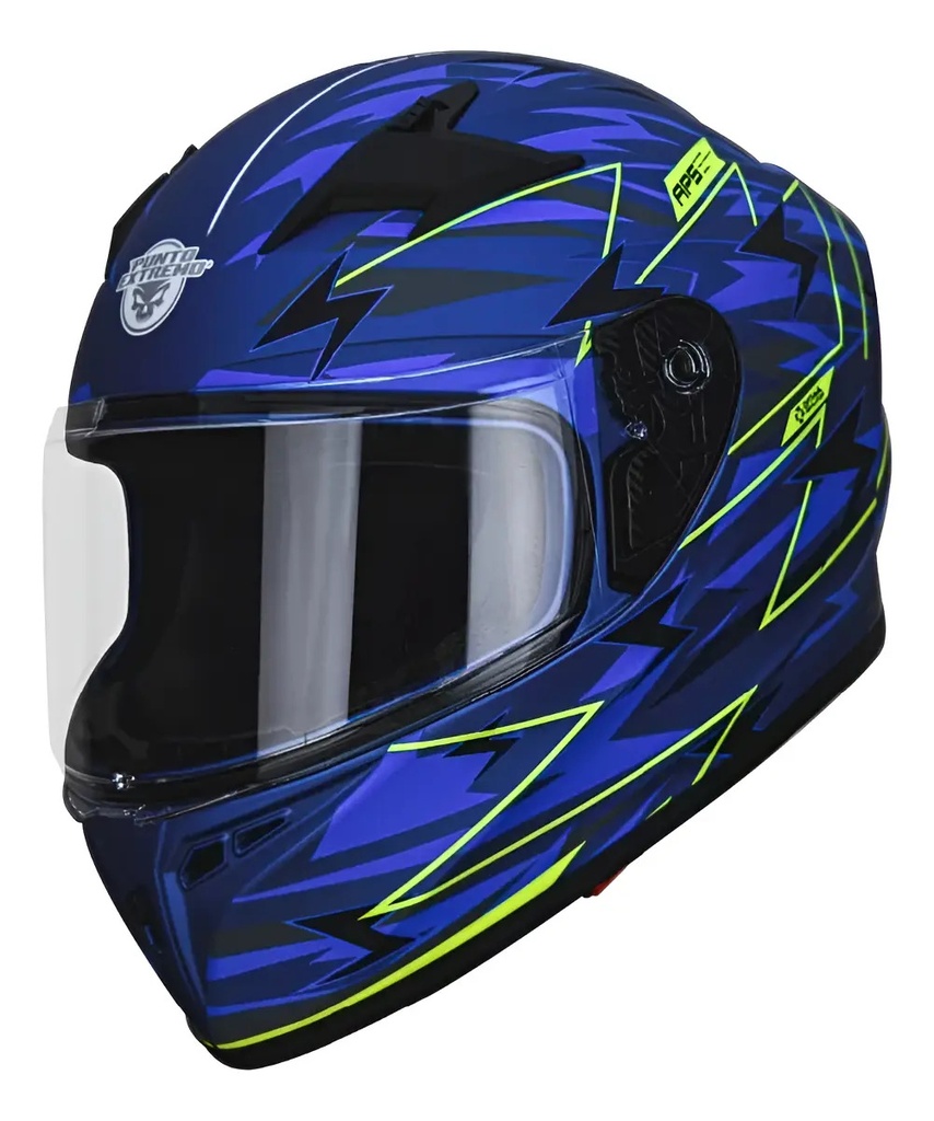 [CAS-2082] Casco Integral Ff 978 Fast Punto Extremo Azul Amarillo Rpm