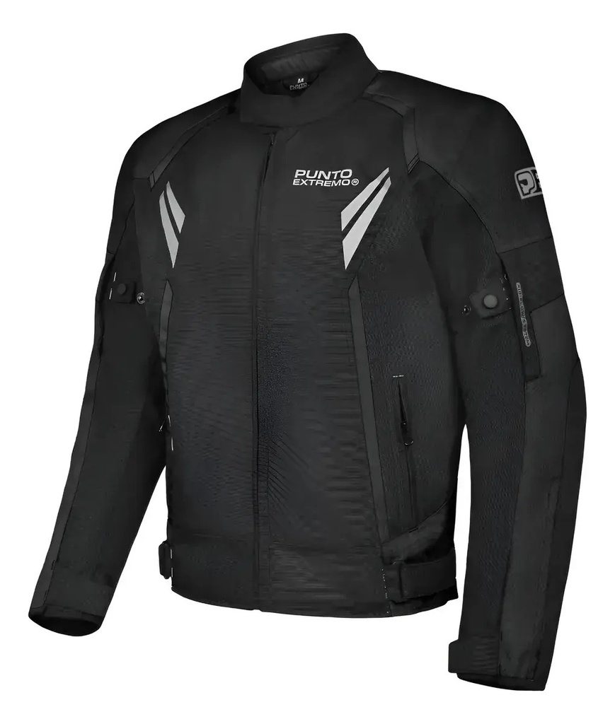Campera Moto Punto Extremo Pk-02 Con Protecciones Rpm Negro Cordura L