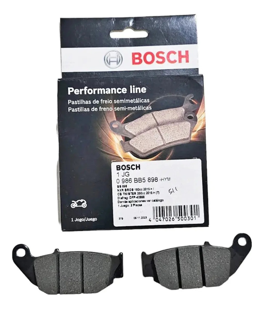 [4023] Pastillas De Freno Traseras Bosch Honda New  Cb 250 Cb 190
