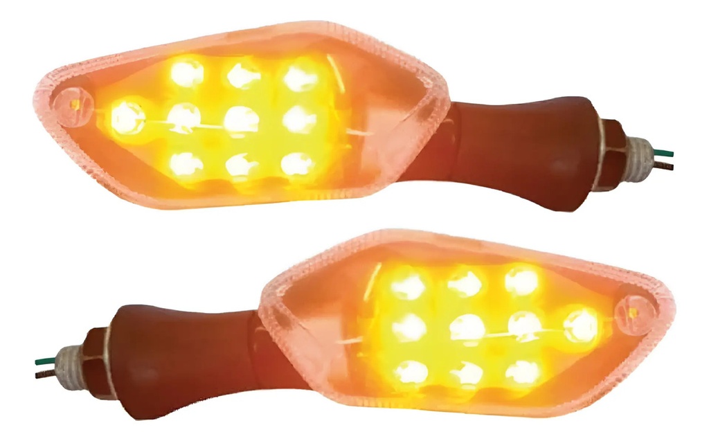 [2625/2624] Giros Gvs Mini Cb 300 R Por Par Led Cristal Ámbar
