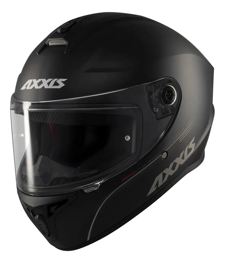 [434100001134] Casco Moto Integral Axxis Draken S Solid Doble Visor Rpm Negro Mate S