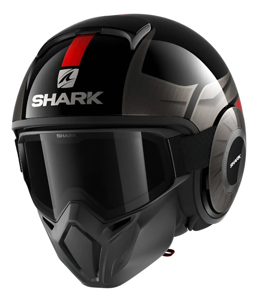 [CAS-2056] Casco Abierto Moto Shark Street Drak Doble Visor Rpm