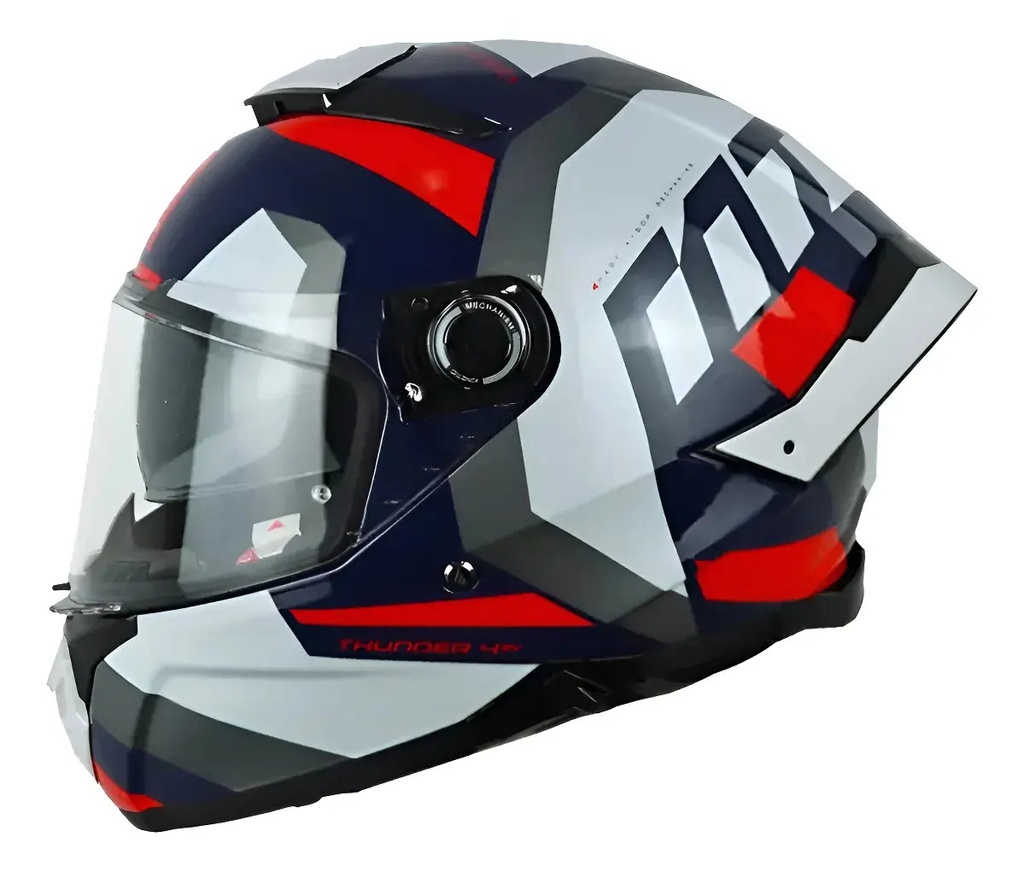 [1308B770517] Casco Moto Integral Mt Thunder 4 Doble Visor Rpm Rojo Protect A5 Brillante Xl