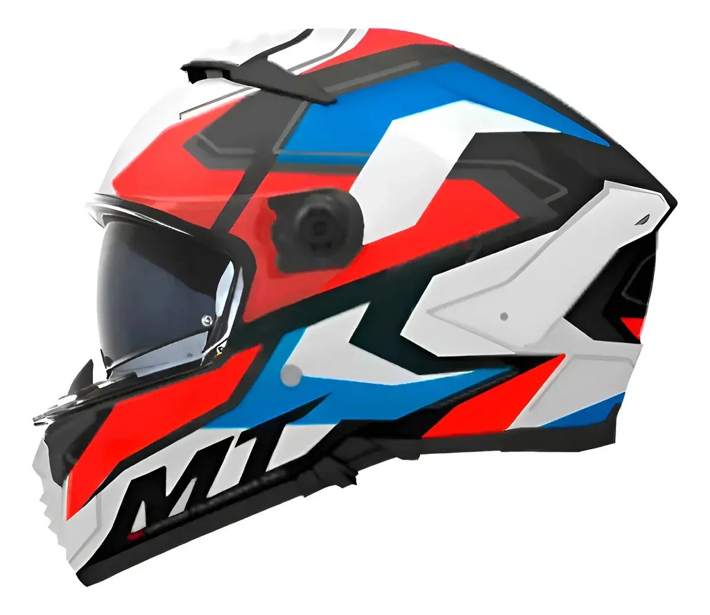 [13088020006] Casco Moto Integral Mt Thunder 4 Doble Visor Rpm Blanco Valiant A0 Brillante L