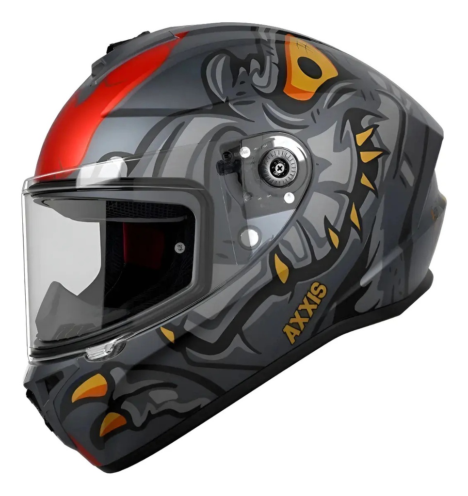 Casco Moto Integral Axxis Draken S Con Visor De Regalo Rpm Gris Dinotoon B5 Brillante M