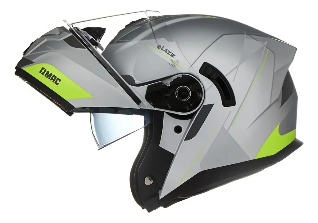 [MAC5016610E5.M] Casco Moto Rebatible Mac Ff166 Blaze Doble Visor Rpm Gris/amarillo Magma Mate M