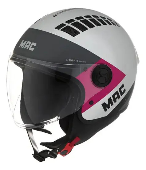 [MAC60230A8E1.S] Casco Abierto Moto Mac Of230 Addax Rpm Gris/rosa Pyro Mate S