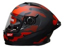 Casco Moto Integral Mt Braker Doble Visor Con Spoiler Rpm Rojo Crossover C5 Mate L