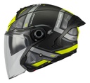 Casco Moto Abierto Mt Cosmos Sv Doble Visor Rpm Amarillo Arrow B3 Brillante M