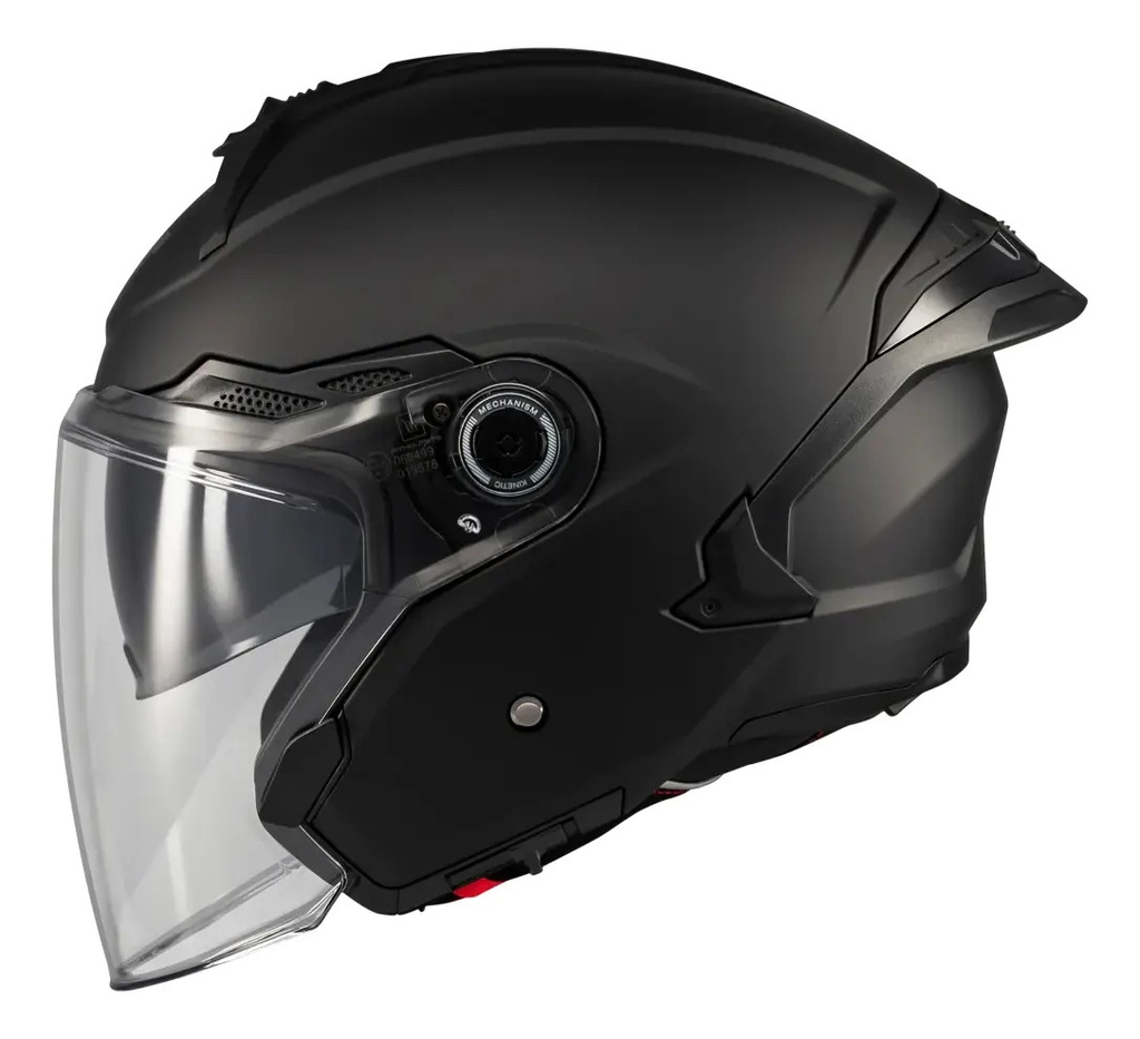 [136100PA1206] Casco Moto Abierto Mt Cosmos Sv Doble Visor Rpm Negro Pure A1 Mate L