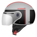 Casco Abierto Moto Mt Street S Visor Simple Rpm Rojo Bezos C5 Brillante L