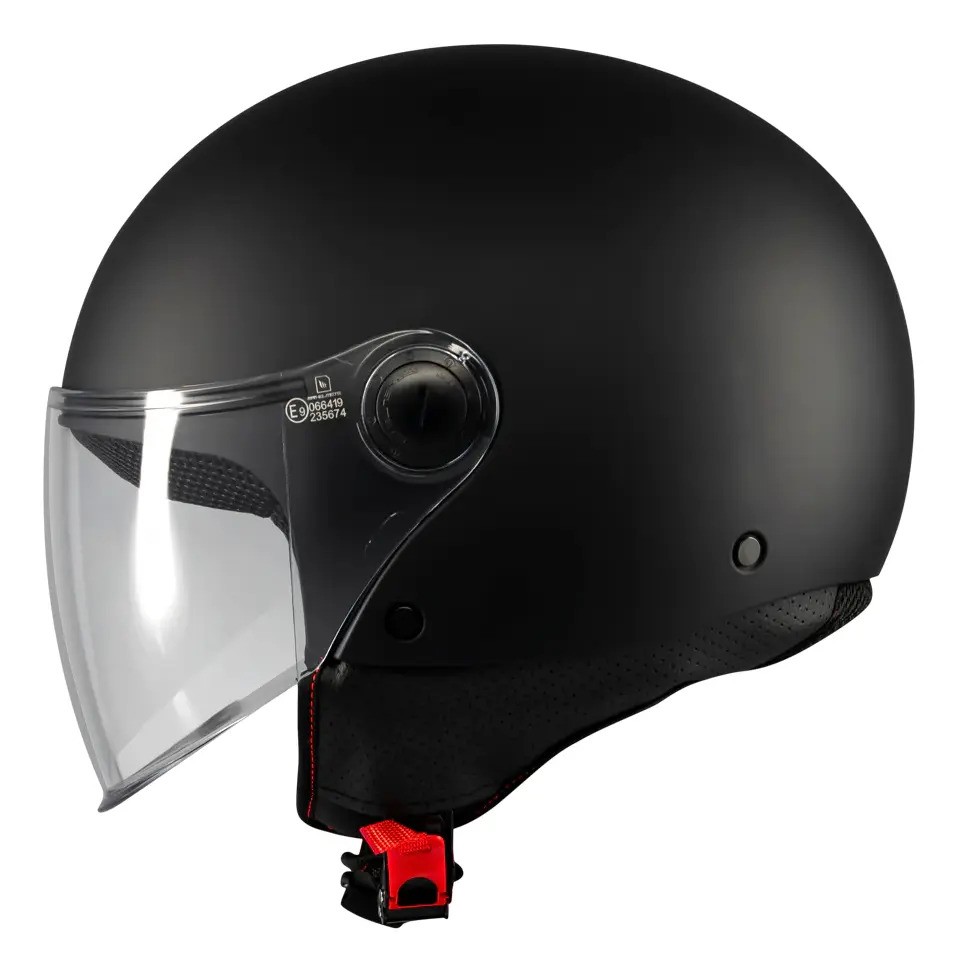 [133800PA1205] Casco Abierto Moto Mt Street S Visor Simple Rpm Negro Pure A1 Mate M