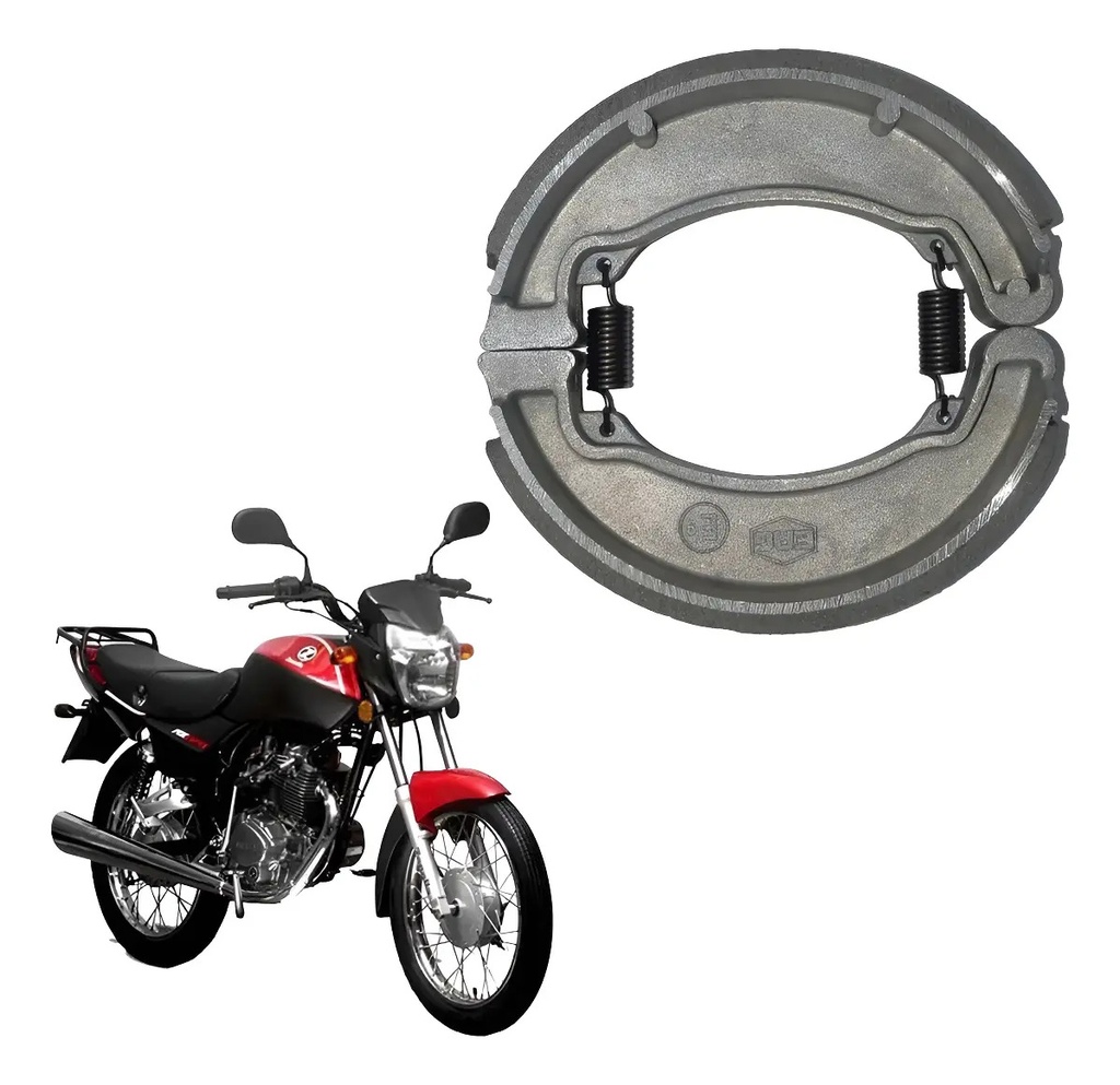 [MOT-ZAP6] Zapatas de Freno Trasero 130 mm Pata Curva Zanella RX 150