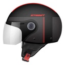 Casco Abierto Moto Mt Street S Visor Simple Rpm Negro/rojo Bezos B5 Mate Xl