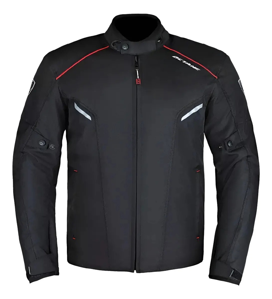 [40438] Campera Octane Challenger Protecciones Rpm Negro Lisa Xl