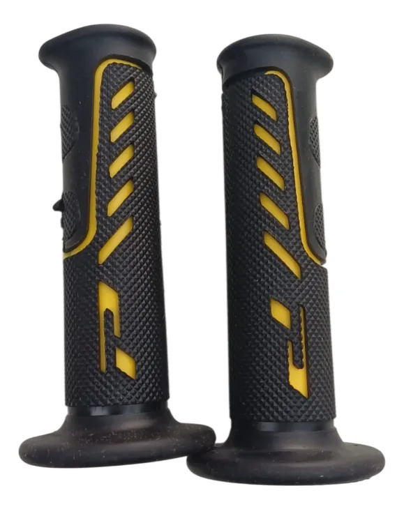 Puños Manopla Para Moto Progrip Super Bike Road Rpm Negro Amarillo