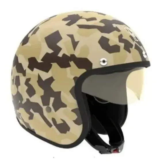 [HAM518] Casco Para Moto Abierto Hawk 721 Kuwait Marrón Mate L