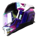 Casco Moto Integral Ls2 808 Stream 2 Rpm Blanco/rosa/violeta Moon Walk Perlado S