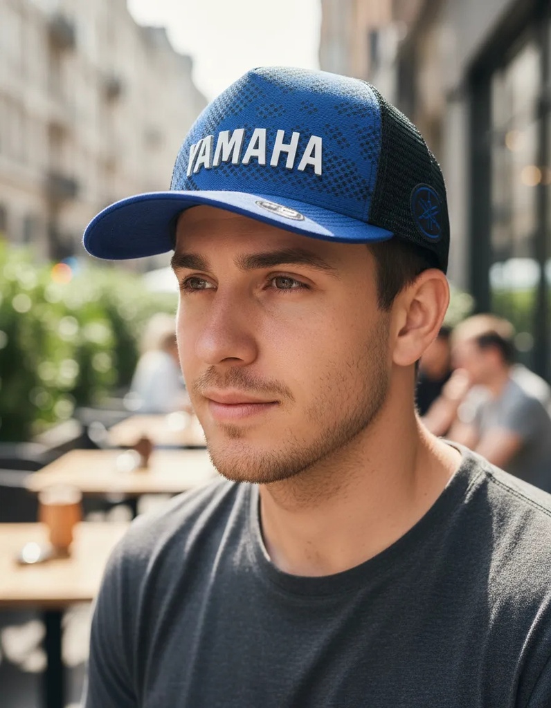 [GORRA.YAMAHA.AZUL] Gorra Azul Talla Regulable De Visera Plana Azul Regulable Lisa