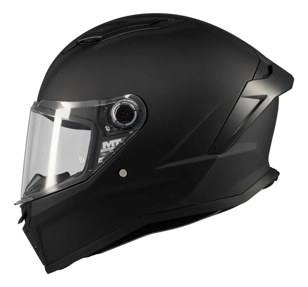 Casco Moto Integral Mt Stinger 2 Con Spoiler Rpm Negro Pure A1 Mate M