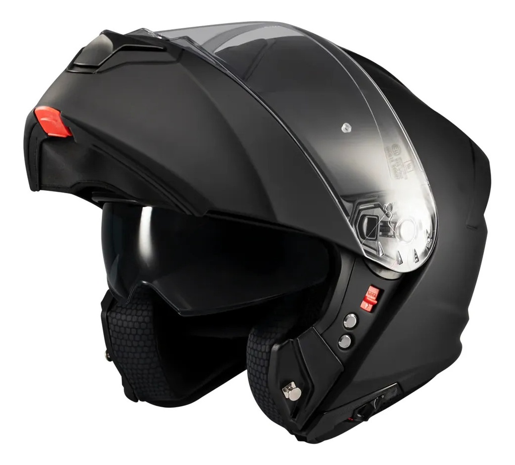 [134700P02204] Casco Moto Rebatible Mt Genesis Sv Doble Visor Rpm Negro Pure A1 Mate S