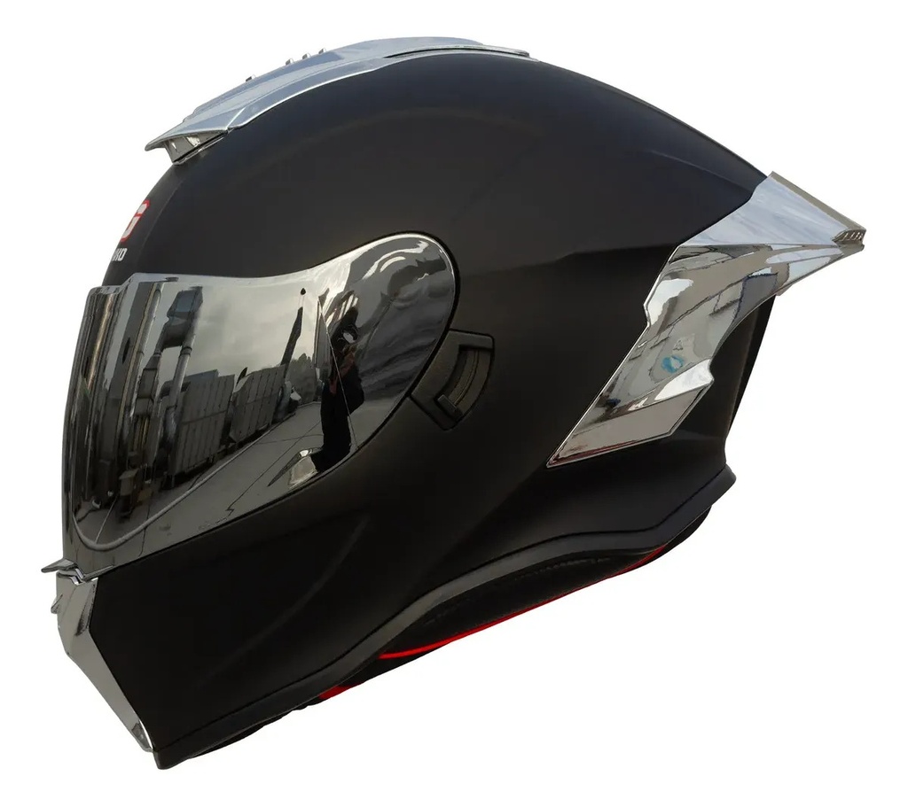 [00200035] Casco Integral Gekko Spektor Doble Visor + Visor De Regalo Negro/plateado Matt Black Silver Mate Xl
