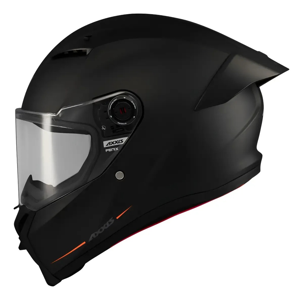 Casco Moto Integral Axxis Fenix Con Spoiler Rpm Negro Solid A1 Mate M