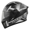 Casco Integral Moto Hawk Rs11x Doble Visor Rpm Gris Spike Brillante Xl
