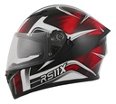 Casco Integral Moto Hawk Rs11x Doble Visor Rpm Rojo Spike Brillante L