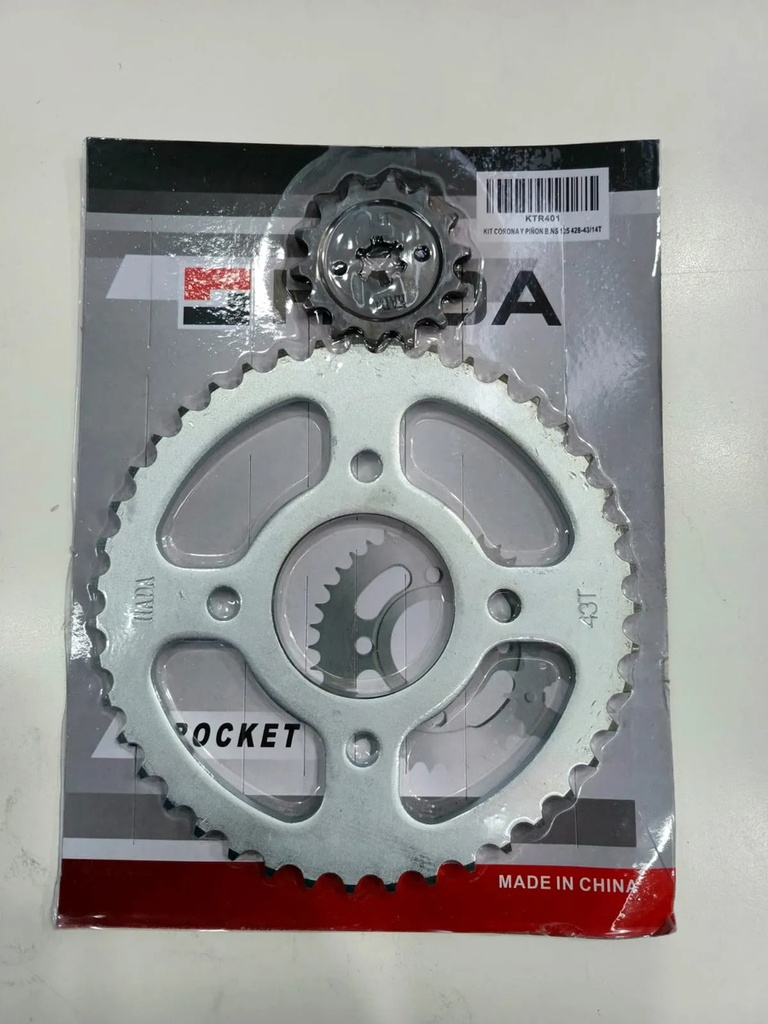 Kit Corona Y Piñon Bajaj Rouser Ns 125 43/14 Gris