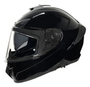 Casco Moto Integral Smk Typhoon Doble Visor Rpm Negro Classic Brillante L