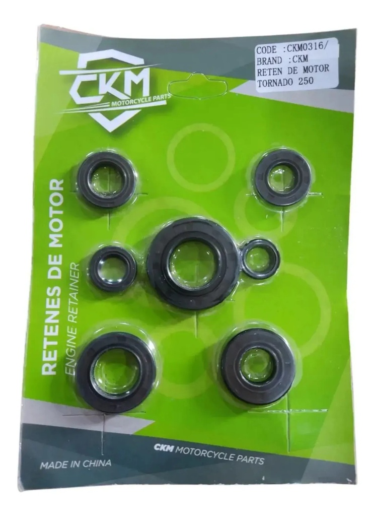 [CKM0316] Kit de Retenes de Motor x7 Honda XR 250 Tornado CBX 250 Twister