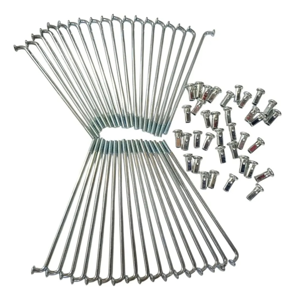 Juego Rayos 36 Unidades Con Niple 125 Mm X 4 Mm Rpm Gris 125 Mm
