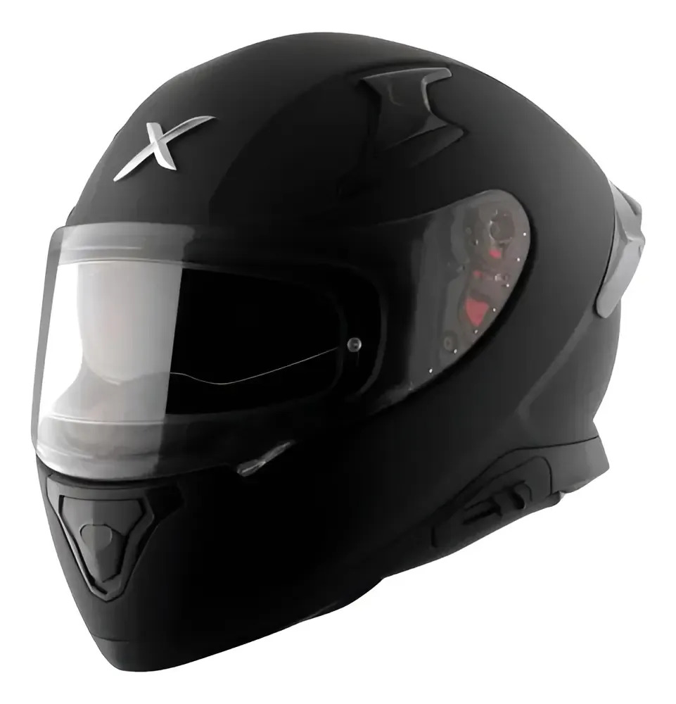 Casco Moto Integral Axor Apex Doble Visor Rpm Negro Solid Mate L