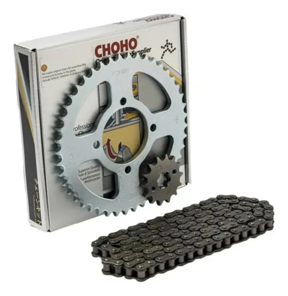 [HKC110] Transmision Choho Completo Yamaha Ybr 125 Piñon 14 Corona 45 Gris